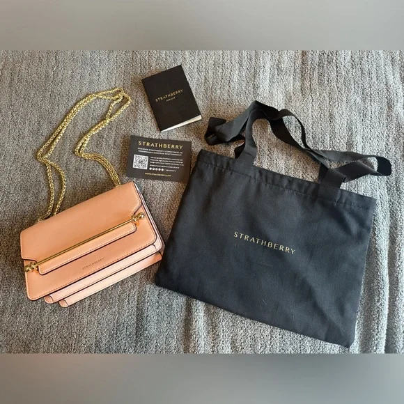 Strathberry East West Mini in Soft Pink - Picture 2 of 10